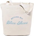 The Cotton & Canvas Co. Nothing but Blue Skies Summer Beach Bag, Swim Bag, Shopping and Travel Reusable Shoulder Tote and Handbag