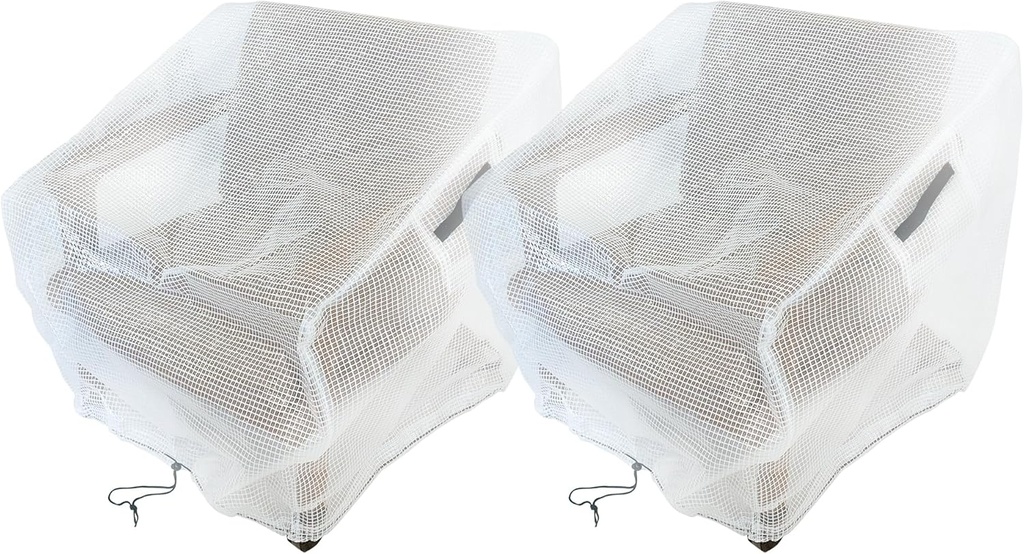 Clear Outdoor Furniture Covers,Plastic Patio Chair Cover Protectors Waterproof,Dustproof,Windproof,2 Pack,32"W x 37"D x 36"H