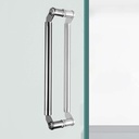 Door Handle Sets Modern Entry Door Handle Door Pull Glass Door Pull Handle for Interior Exterior, Barn Bathroom Entry Two-Sided Doors Handles, Rustproof Door Knobs for Bank Garage Shed Close