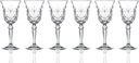 Lorenzo RCR Crystal Collection Water Glass Set Lorren Home Trends-Melodia, 6 Count (Pack of 1), Red Wine Goblet,7.5 fluid ounce