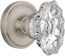 Nostalgic Warehouse Classic Rosette with Chateau Door Knob, Single Dummy, Satin Nickel