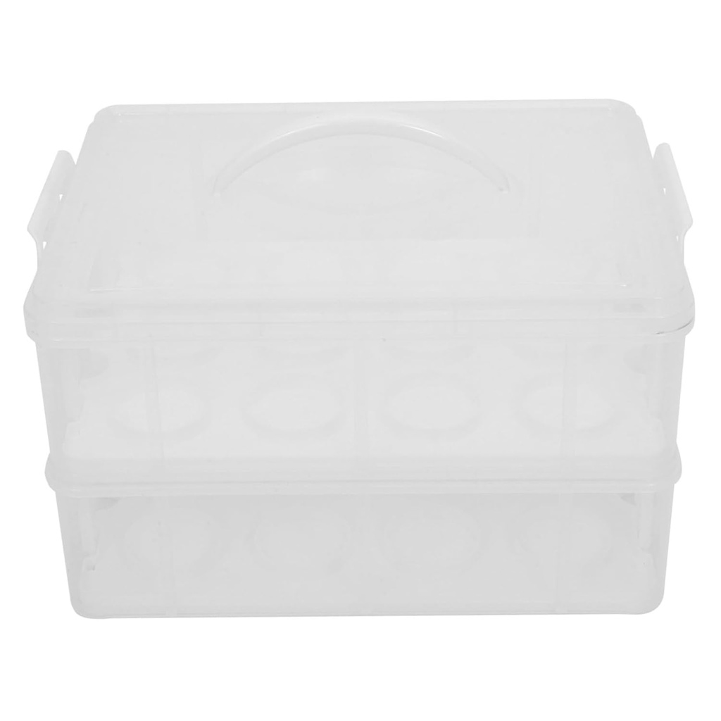 Cake Carrier Box for Transporting Desserts Two Transparent Bakery Packing Container Holds Sturdy and Compact Design for Cakes and Pastries