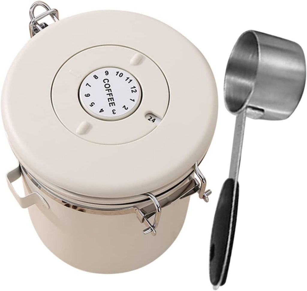 1 Set Storage Rack Cookie jar Kitchen jar Food Tea Spoon Coffee can Crisper Cereals can Tea Pot Storage jar Coffee Grounds Dry Food Sealed jar Stackable Coffee,