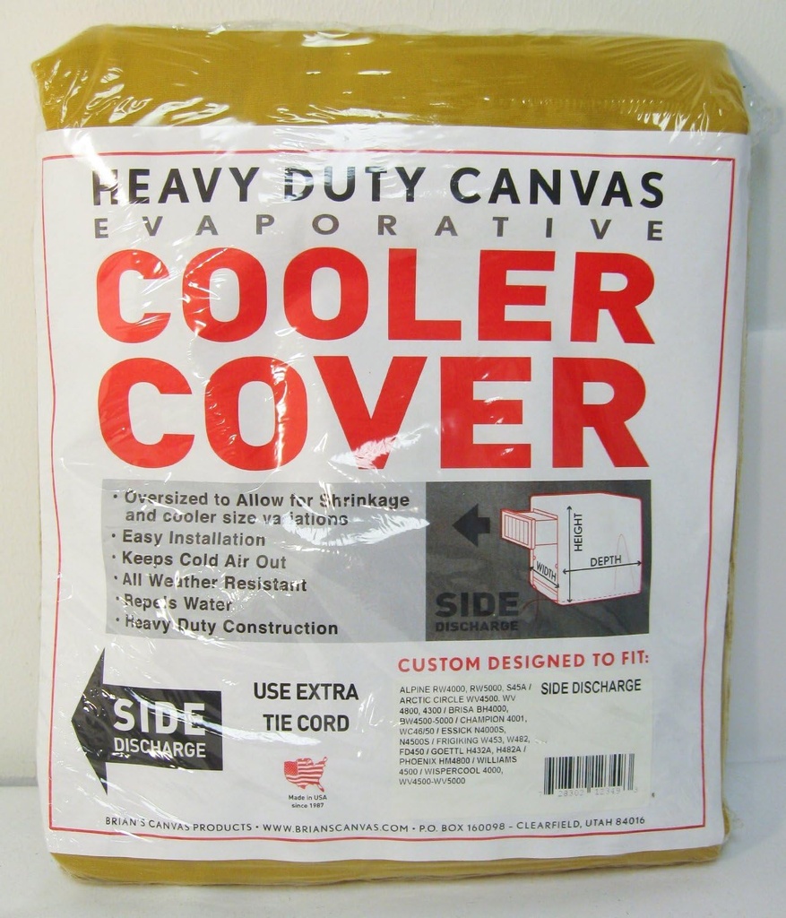 50"W x 50"D x 54"H Side Draft Heavy Duty Canvas Cover for Evaporative Swamp Cooler (50 x 50 x 54)