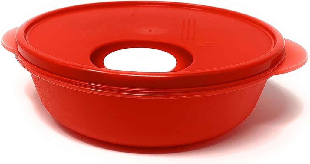 Tupperware CrystalWave Microwave Lunch N Dish Divided Bowl Red