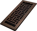 Decor Grates AJH410-RB Oriental Floor Register, 4x10 Inches, Rubbed Bronze Finish