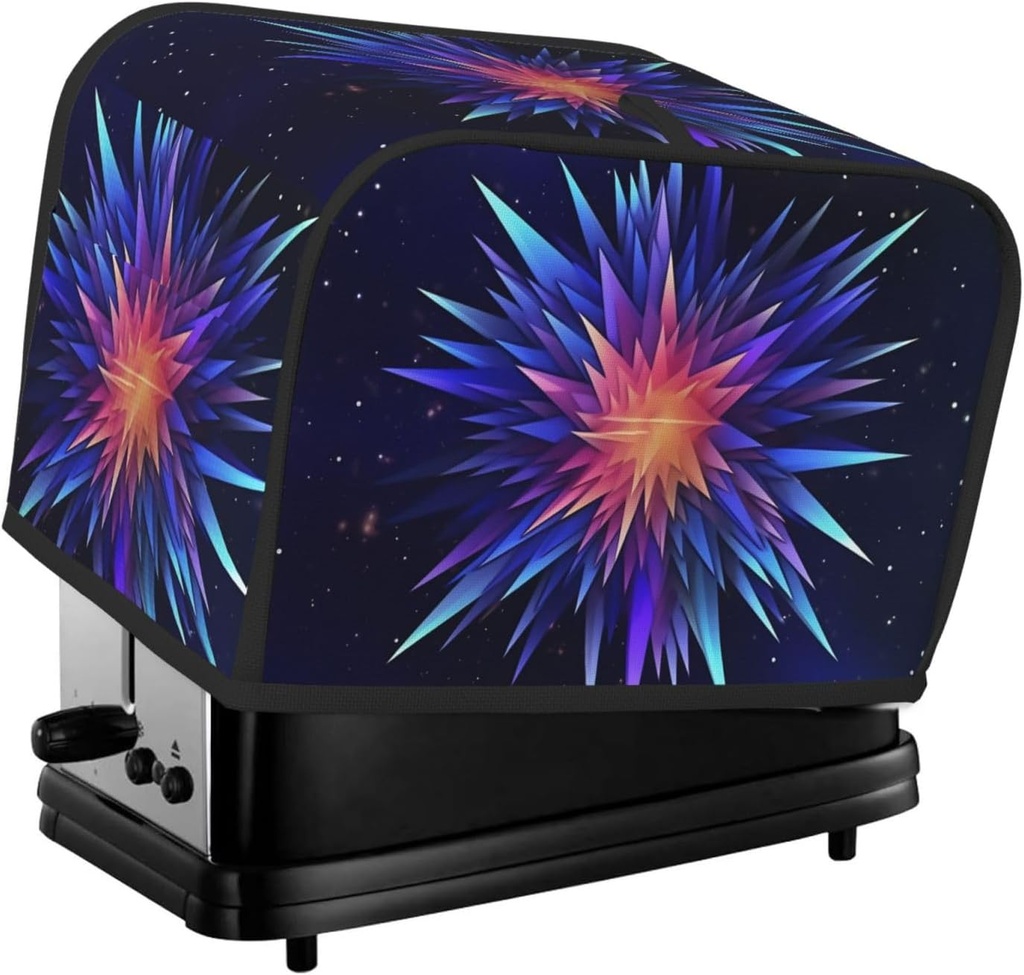 Star Toaster Cover 2 Slice, Two Slice Bread Machine Covers Quilted Toaster Dust Cover Bread Maker Cover Universal Size Kitchen Small Appliance Cover With Top Handle