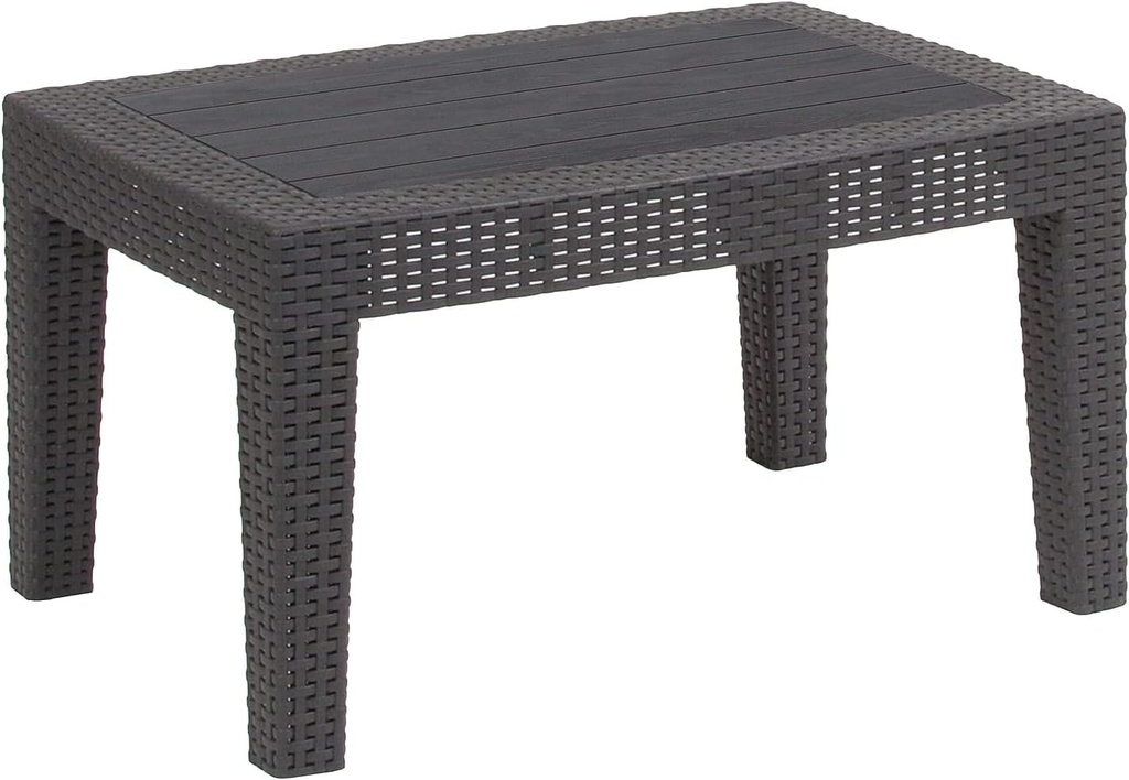 Flash Furniture Seneca Dark Gray Faux Rattan Coffee Table