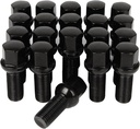 ECCPP 14x1.5 Wheel Lug Bolts 20pcs Wheel Lug Nuts Black Thread Pitch 14x1.5 for 2006-2016 for Porsche Cayman 1998-2019 for Volkswagen Beetle 2004-2018 for Volkswagen Touareg