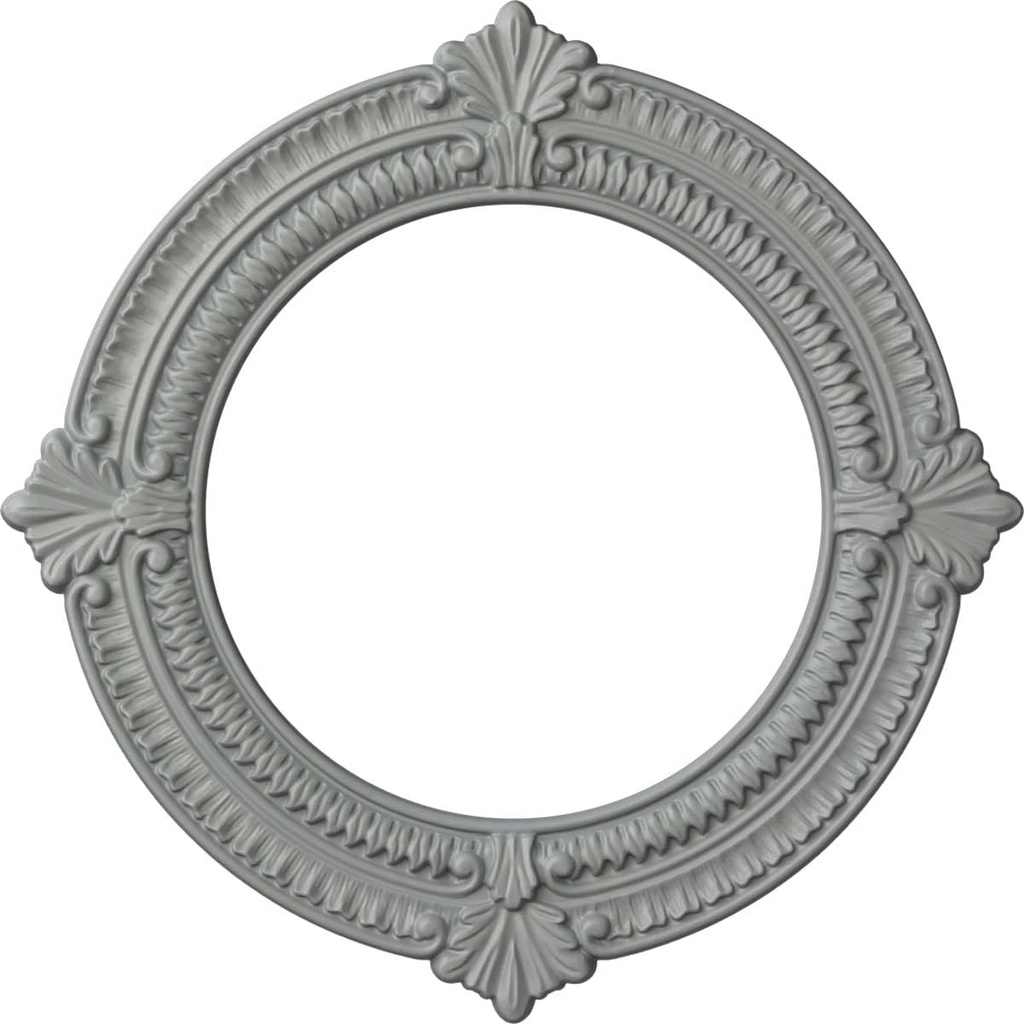 Ekena Millwork CM13BN Benson Ceiling Medallion, 13 1/8"OD x 8"ID x 5/8"P (Fits Canopies up to 8"), Factory Primed