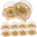 50Pcs Clear Individual Cupcake Boxes Multi-function Bakery Cases with Tight Buckle for Safe Storage Lightweight Design for Easy Carrying for Cake Shops