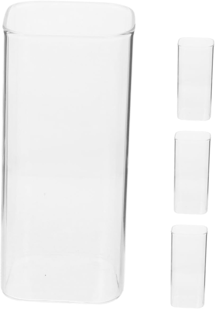 4pcs Square Drinking Glasses Water Glasses Kitchen Cups Ice Tea Glass Cups