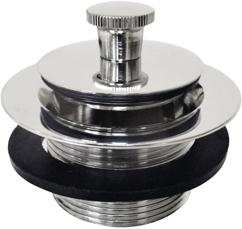 Kingston Brass DLL206 Made to Match Lift and Lock Bathtub Drain, 2-9/16"~ 2-1/8" (L) x 2-7/8" (W), Polished Nickel