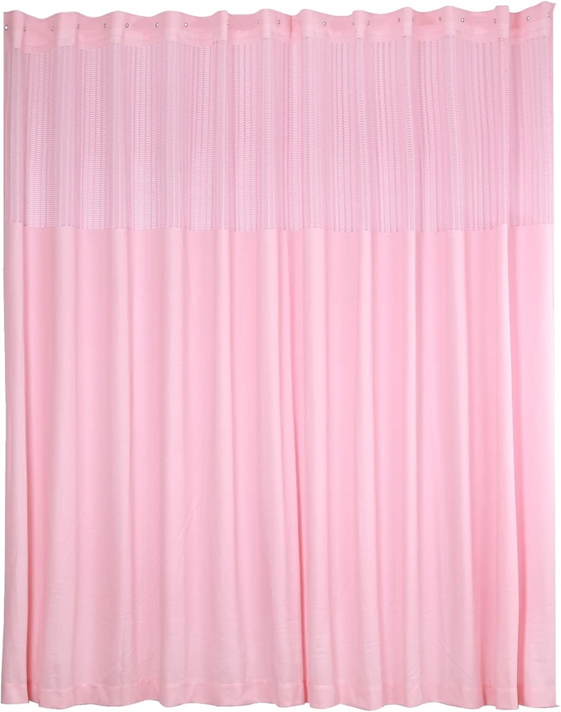 Room Divider Curtain - Solid Color Room Divider Curtains for Ceiling Track Rod - Privacy Blackout Curtains for Bedroom Partition, Living Room - Privicy Grommet Curtain Panel (Pink, 9ft (W) x8ft (T))