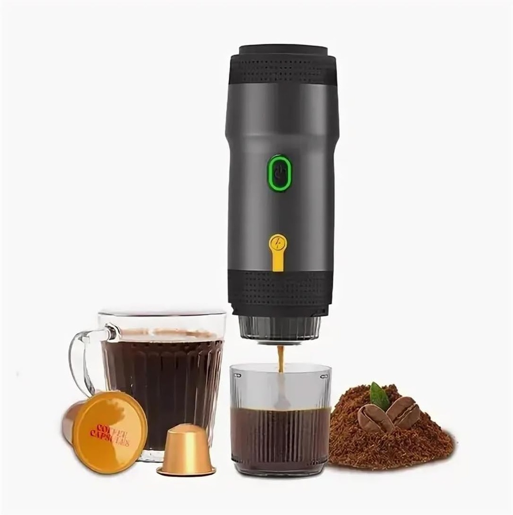 Yunir Portable Electric Espresso Machine, Fast Cordless Heating Travel Coffee Maker for Camping, Car Coffee Maker for RV, Hiking, Office