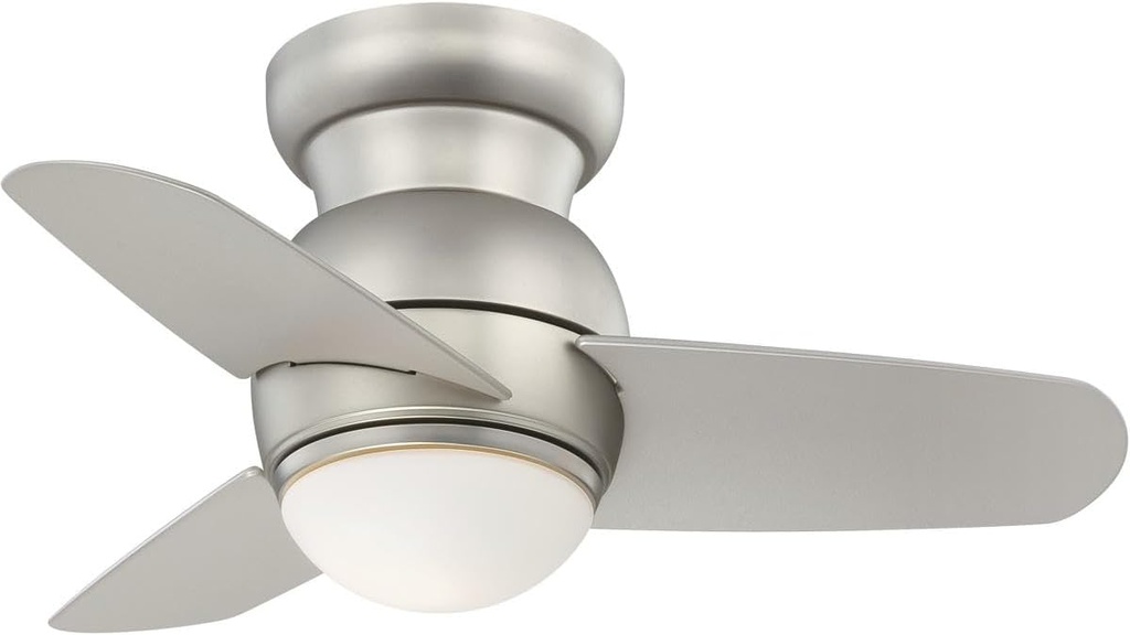 Minka-Aire F510L-BS, Spacesaver 26" Ceiling Fan, Brushed Steel Finish with Silver Blades