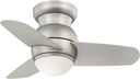 Minka-Aire F510L-BS, Spacesaver 26" Ceiling Fan, Brushed Steel Finish with Silver Blades