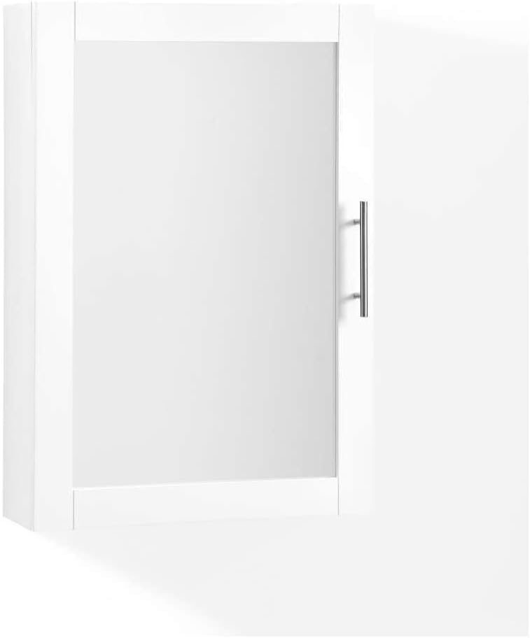 Modern Wall Mounted Mirrored Cabinet - Adjustable Shelf Storage - Bathroom Vanity Mirror - 6" D x 18" W x 26" H