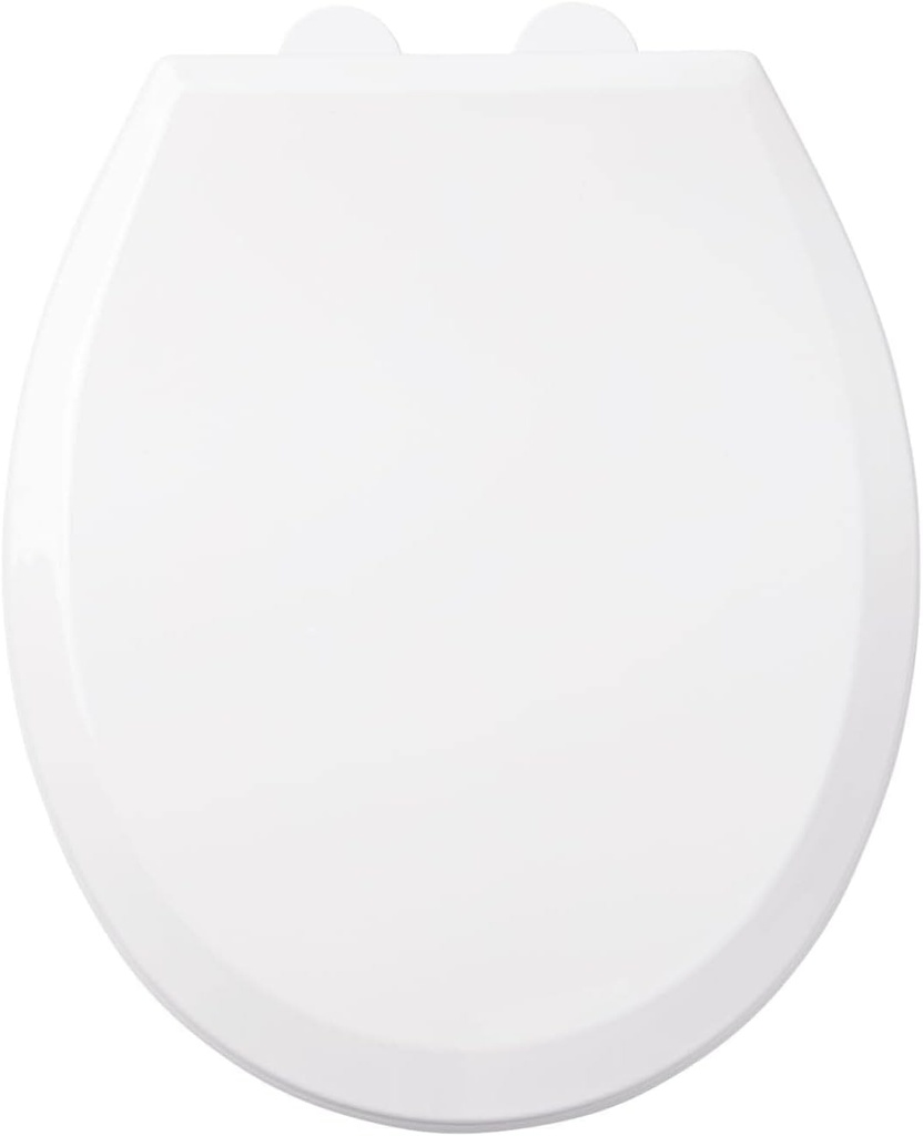 Signature Hardware 447327 Bradenton Round Closed-Front Toilet Seat And Lid with Soft Close and Quick Release - White