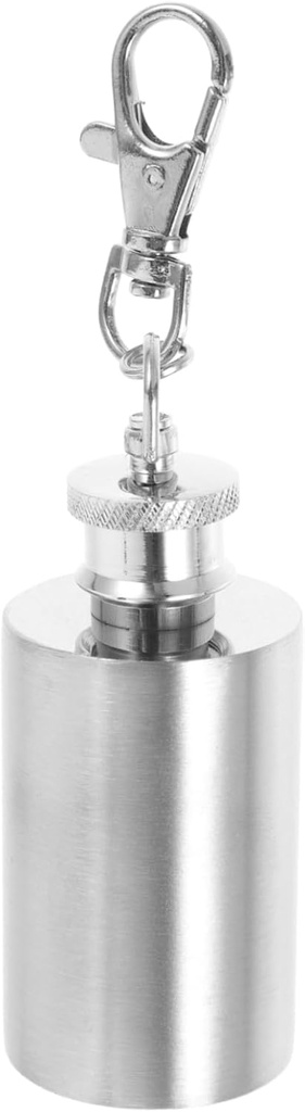 ERINGOGO 1oz Stainless Steel Keychain Flask Mini Liquor Container for Outdoor Use Sleek Design for Men and Women for Events Go Activities