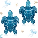 2 Pack Toilet Bolt Caps Decorative Sea Turtles Toilet Bolt Screw Covers Ceramic Cute Bathroom Decor Fun Themed Gadgets Bathroom Replacement Parts(Classic)