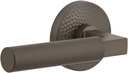 Viaggio Titanium Gray 626481 Circolo Hammered Rosette Contempo Smooth Lever, Single Dummy-Backset