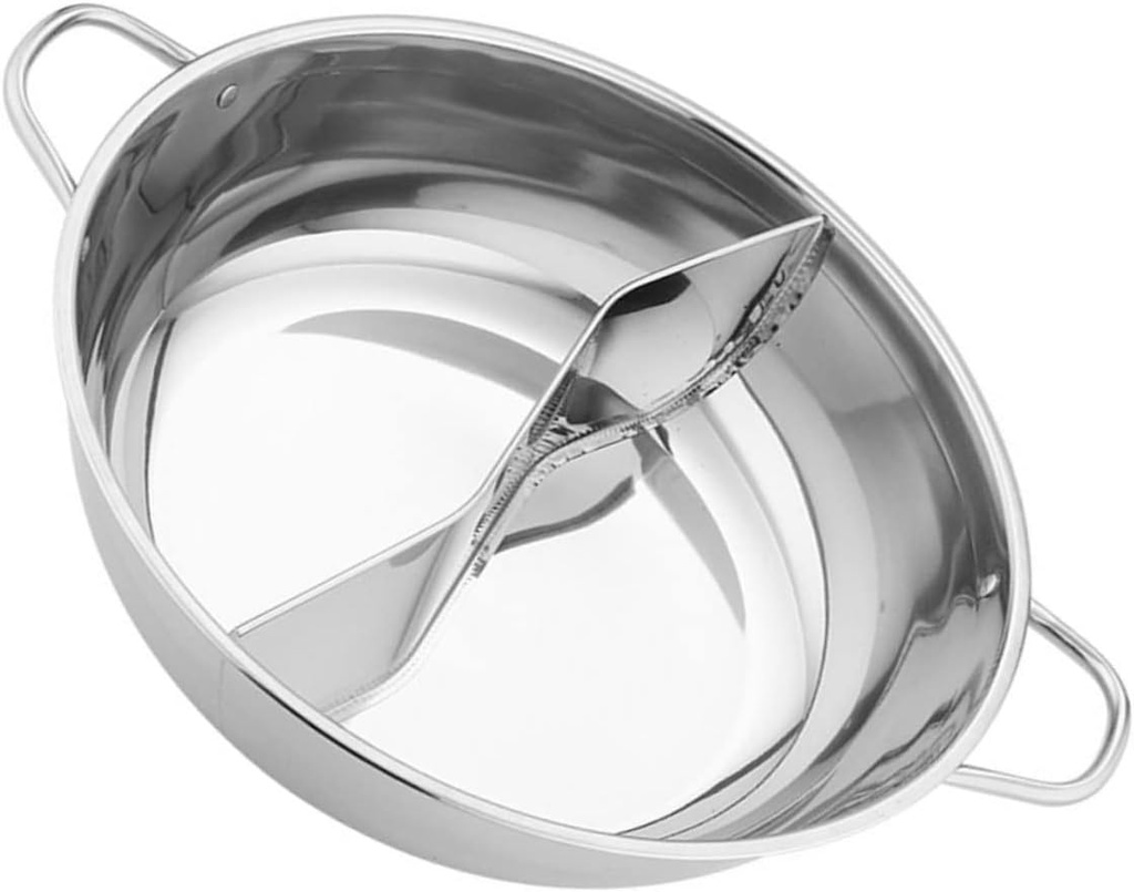 Stainless Steel Dual Hot Pot Instant Hotpot Pot Hotpot Chinese Style Double-boiler