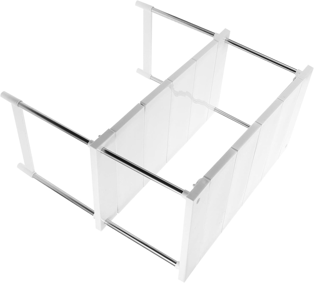 Zerodeko Metal Microwave Stand Stainless Steel Countertop Oven Holder Space-saving Kitchen Organizer Hooks for Utensil Storage Double Design for Microwave and Cookware