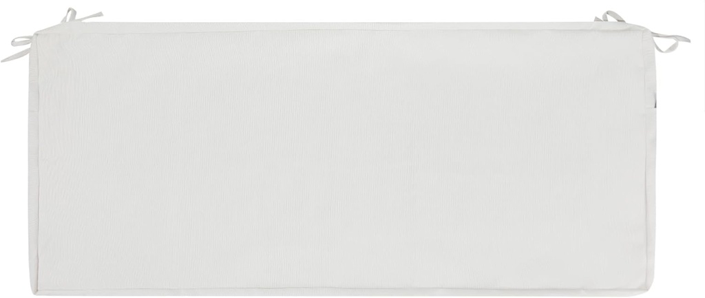 Magpie Fabrics Patio Bench/Swing Cushion Slip Cover 48 x 18 x 3 Inch, Water Resistant UV Protection Outdoor Furniture Loveseat Replacement Cushion Cover with Zipper (Recycled Cream White)