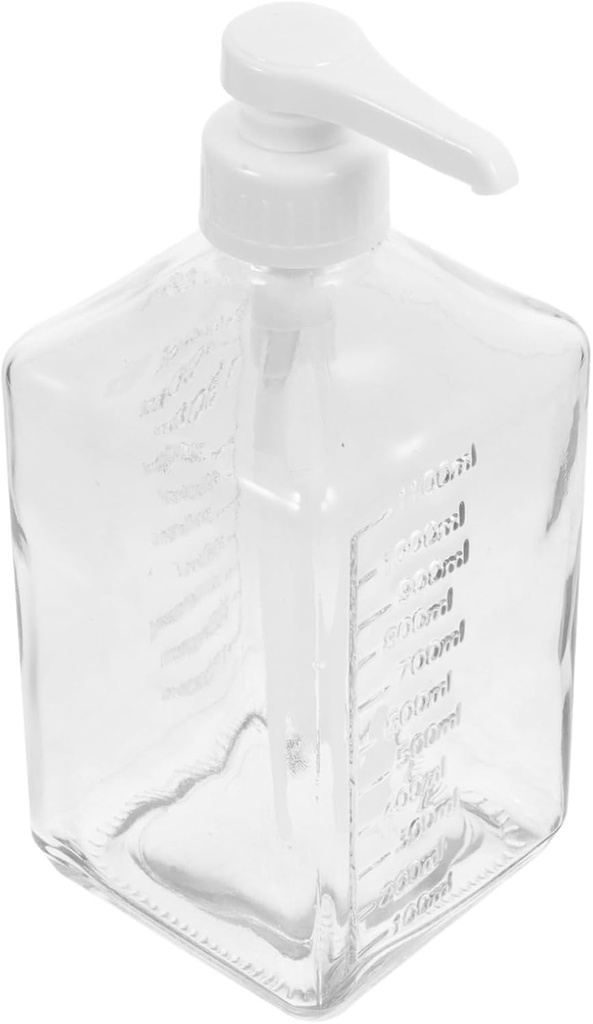 Multi-function Syrup Pump Dispenser Glass Syrup Storage Bottle for Bar Kitchen