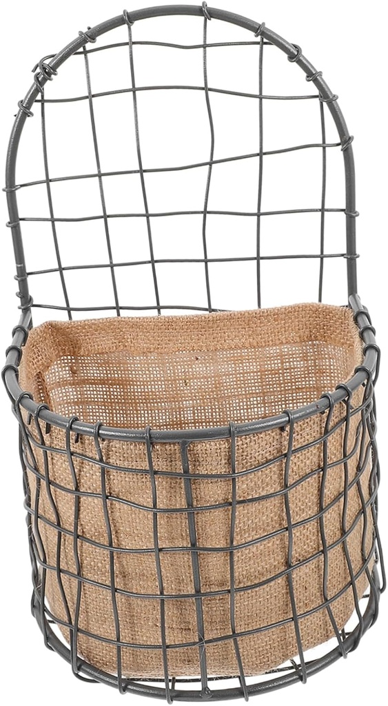 BESPORTBLE Hanging Iron Flower Basket Hollowed Design for Home Wall Decor Wall Planter for Kitchen Living Room Garden for Hanging Plants Floral Arrangements