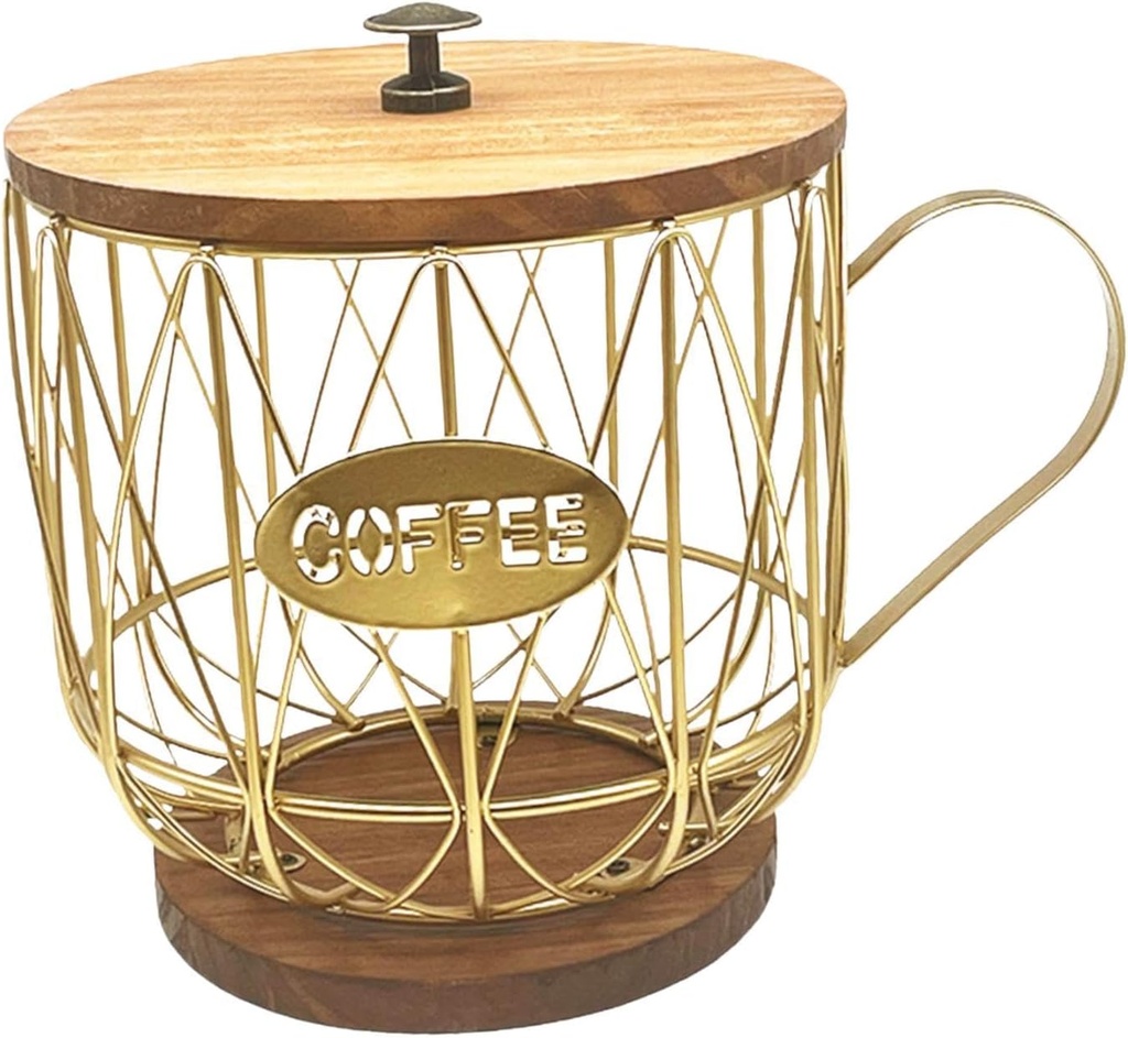 Coffee Pod Holder Espresso Capsule Holder Coffee Pod Basket Coffee Pod Container for Family, Black and L