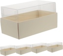 Cabilock 5pcs Macaron Packaging Boxes Cake Holder Cake Container Dessert Storage Boxes