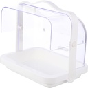Portable Cake Carrier Lid Handheld Dessert -Piece Plastic Clamshell Cake Display Stand for Bakery Samples and Events