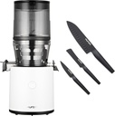 Hurom White H320 Slow Juicer with German Steel Knife Set, Self-Feeding Cold Press Juice Machine, Corrosion-Resistant and Non-Stick Coated Blades, High Yield, BPA Free (500ml/ 16oz)