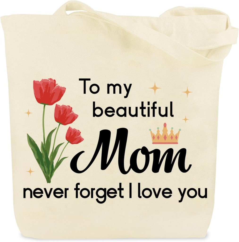 Mothers Day Gifts for Mom Christmas Stocking Stuffers Birthday Valentines Day Easter Womens Day Thanksgiving Halloween Retirement Thank You Sentimental Tote Bag I Love You Gifts Ideas for Mom