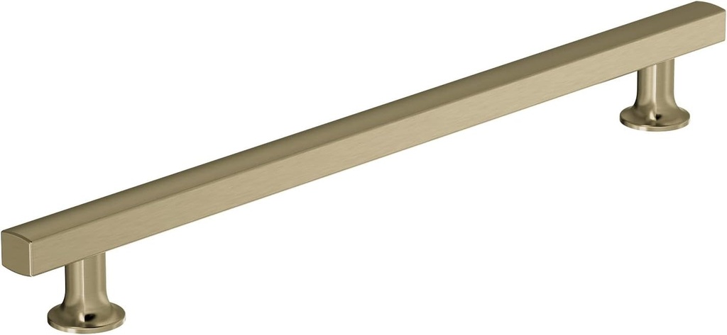 Amerock BP37109BBZ | Everett 10-1/16 in (256 mm) Center-to-Center Golden Champagne Cabinet Pull | Kitchen Cabinet Hardware | Furniture Hardware | Bathroom Drawer Handle