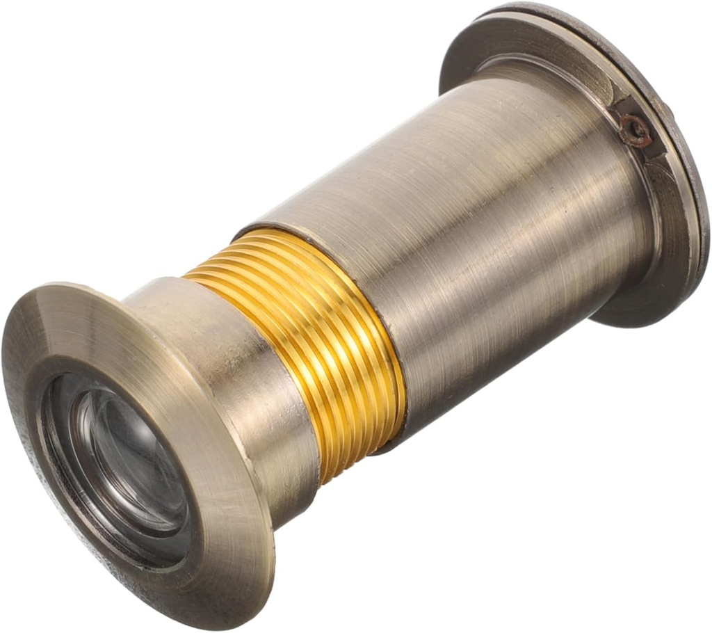 TEHAUX Door Viewer with Adjustable Privacy Cover Copper Peephole Viewer for Front Door Wide Angle Security Lens for Enhanced Home Safety Anti-Theft Design for Hotel and Apartment Use