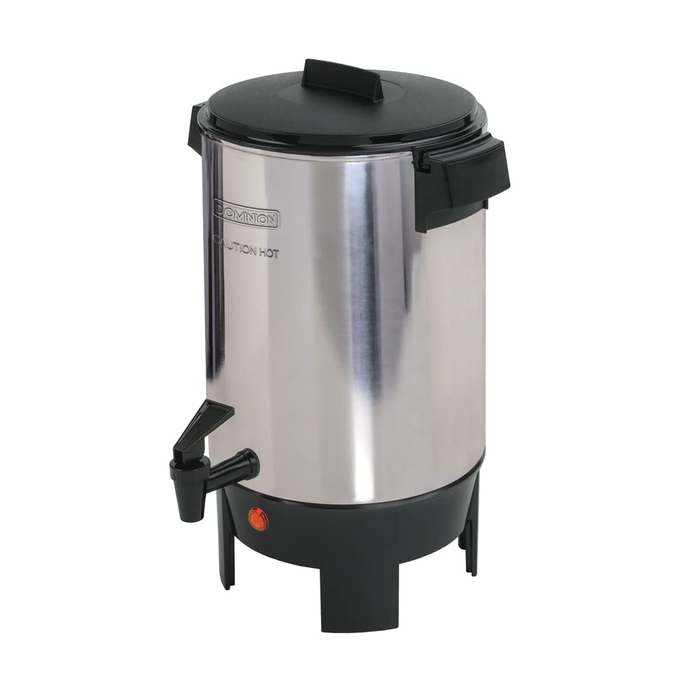 Dominion Premium 30 Cup Coffee Urn - Aluminum Coffee Dispenser For Quick Brewing - Automatic Hot Water Dispenser - Ideal for Large Crowds - Perfect for Any Occasion