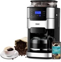 Gevi 10-Cup Coffee Maker with Built-in Grinder, Programmable Grind & Brew, 1.5L Water Reservoir, Keep Warm Plate Coffee Machine and Burr Grinder Combo