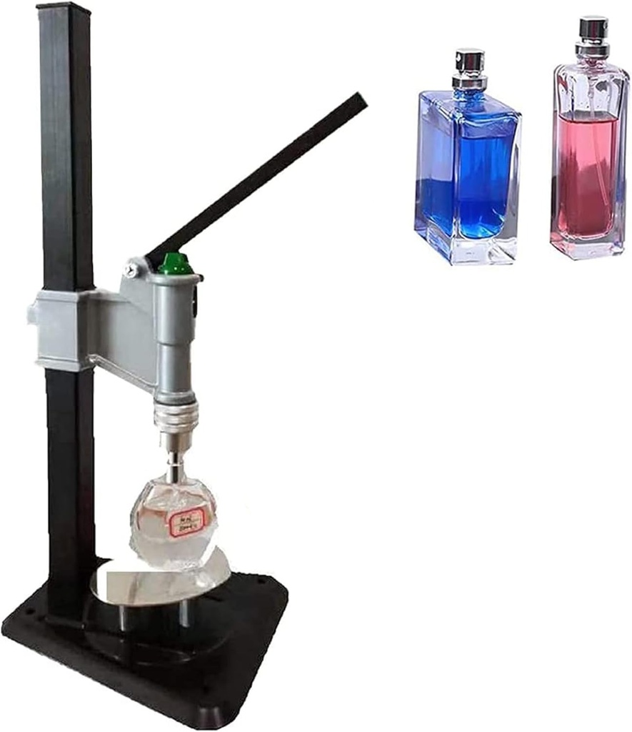 Manual Perfume Capper,13-15MM Handle Stainless Press Capping Machine,Height Adjustable Bottle Crimping Machine for Homebrew Soda