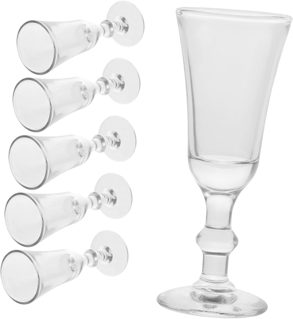 6pcs Clear Glass Cocktail Goblets Glass Material Multi Use for Cocktails Suitable for Parties Bars Weddings and Restaurants