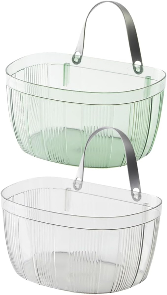 2pcs Home Wall Hanging Basket Kitchen Organzier Kitchen Organizing Sundries Basket Durable Hanging Ginger Bathroom Storage Grocery Storage Box The Pet