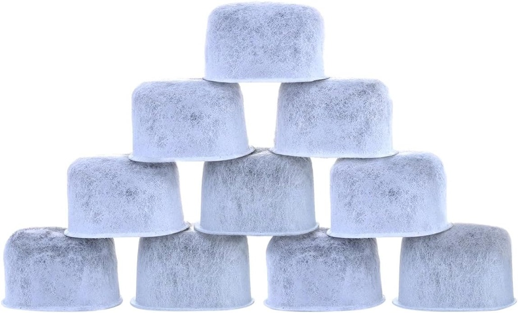 Charcoal Coffee Filter Replacements for Cuisinart Coffee Machines - Activated Charcoal Water Purification Filters, 10 Packs