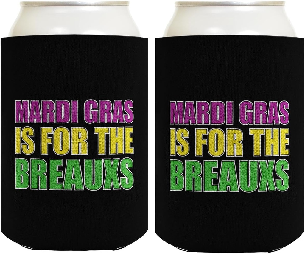 Green Gold Party Decor Mardi Gras Is For The Breauxs 2-Pack Can Drink Thermocoolers
