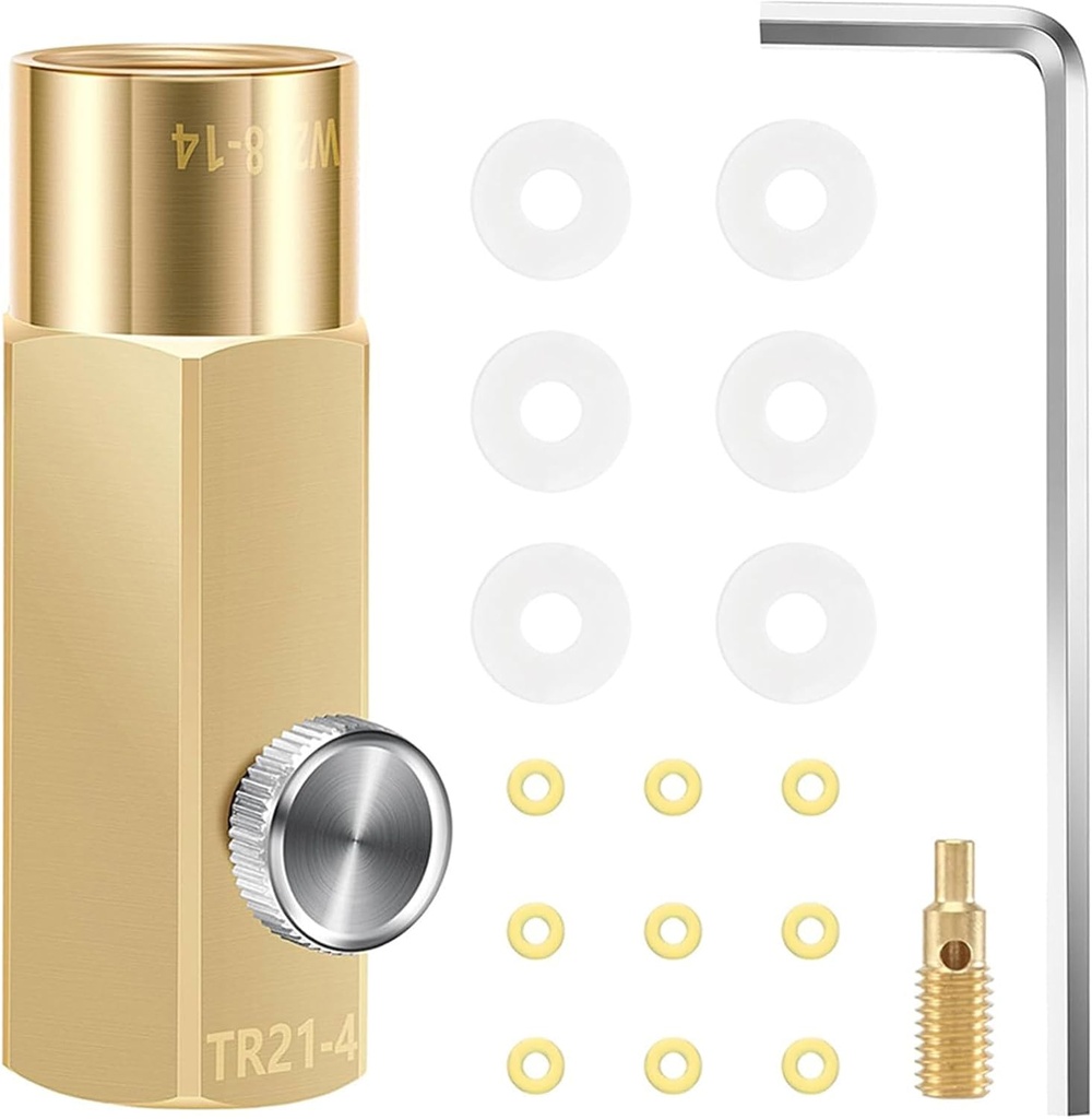 CO2 Bottle Adapter Refill Adapter CO2 Refill Adapter for Sodas Maker CO2 Cylinder Sodas Accessories W21.8-14 to TR21.4