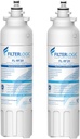 Filterlogic ADQ73613401 Refrigerator Water Filter, Replacement for LG® LT800P®, LT800PC, ADQ736134, ADQ73613402, LSXS26326S, LSXS26366S, LMXS30776S, LSXS26366D, LMXC23746S, 46-9490, 469490, Pack of 2