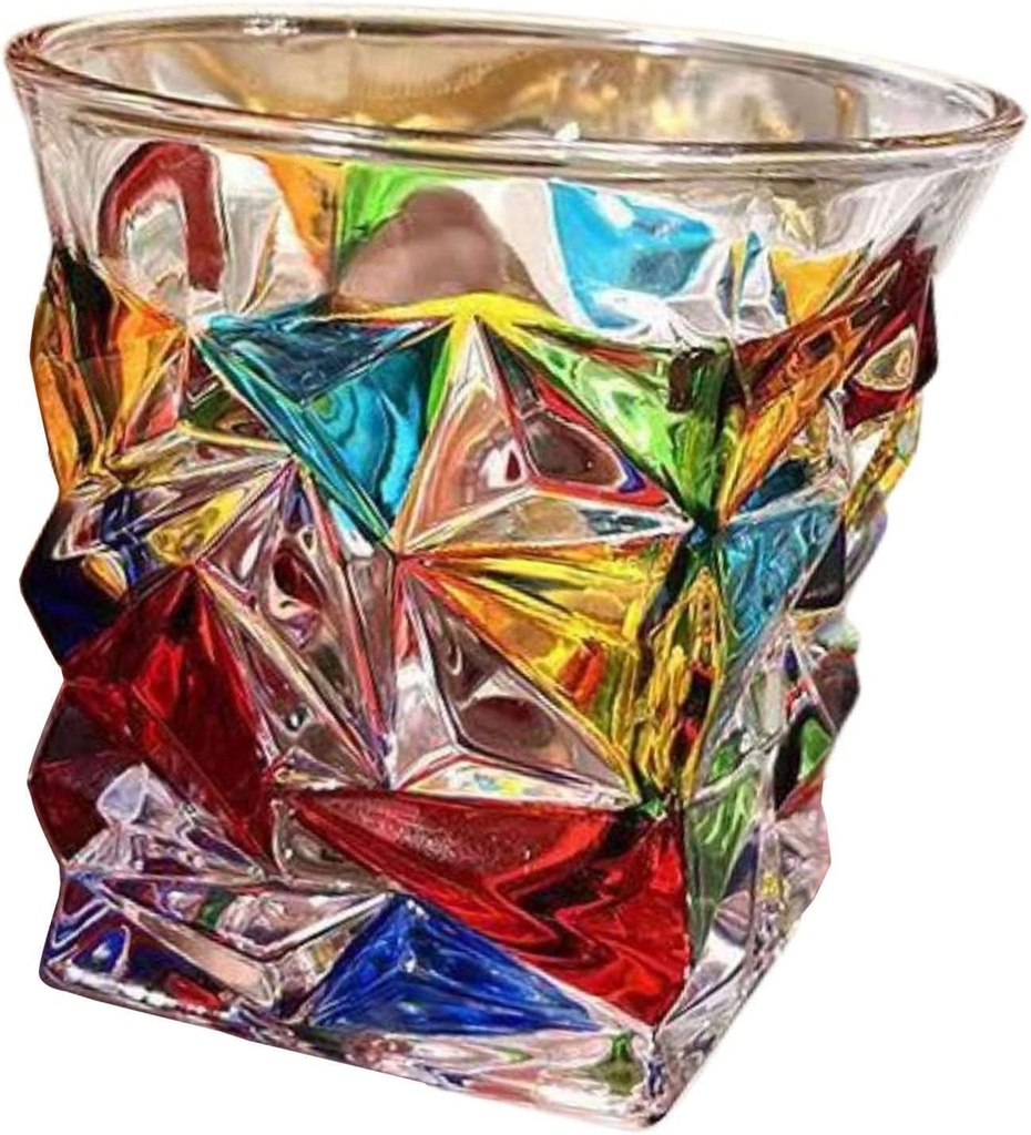 Beer Mugs Set,Personalized Stained Glass Cup, Hand Painted Drinkware Cup for Beer Coffee Drinks Milk Sake Etc,