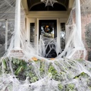ZPISF 300 sqft Spider Webs Halloween Decorations with 10 Fake Spiders, Super Stretch Cobwebs for Halloween Indoor and Outdoor Decor