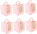 50pcs Cardboard Cupcake Boxes Single Muffin Containers for Wedding Party